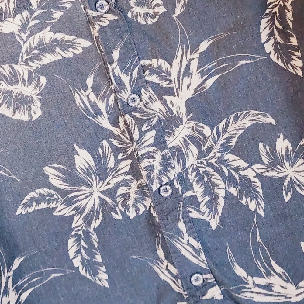 Boulder Creek Trading Company Blue Short Sleeve Floral Print Shirt Size Big 2XL - Picture 9 of 16